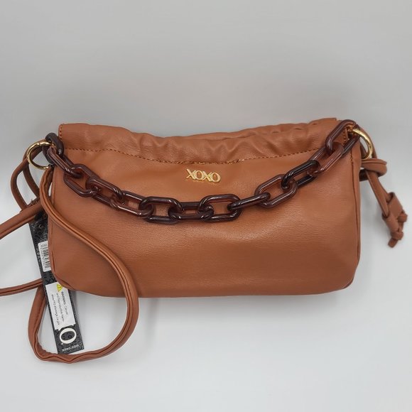 XOXO Bags Nwt Tan Xoxo Boho Chunky Chain Pouch Crossbody Bag Poshmark